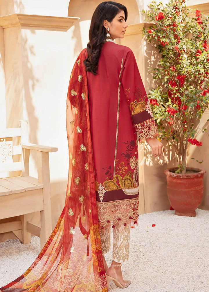 Gulaal Embroidered Lawn Suits Unstitched 3 Piece GL21LL 02 Aarzoo - Luxury Collection