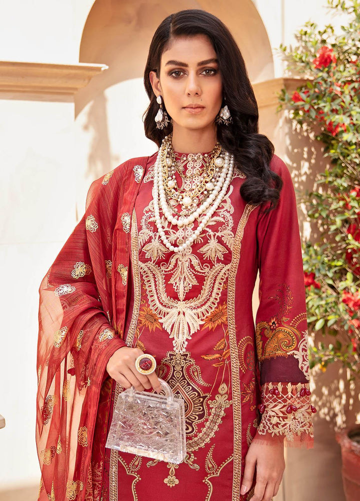Gulaal Embroidered Lawn Suits Unstitched 3 Piece GL21LL 02 Aarzoo - Luxury Collection