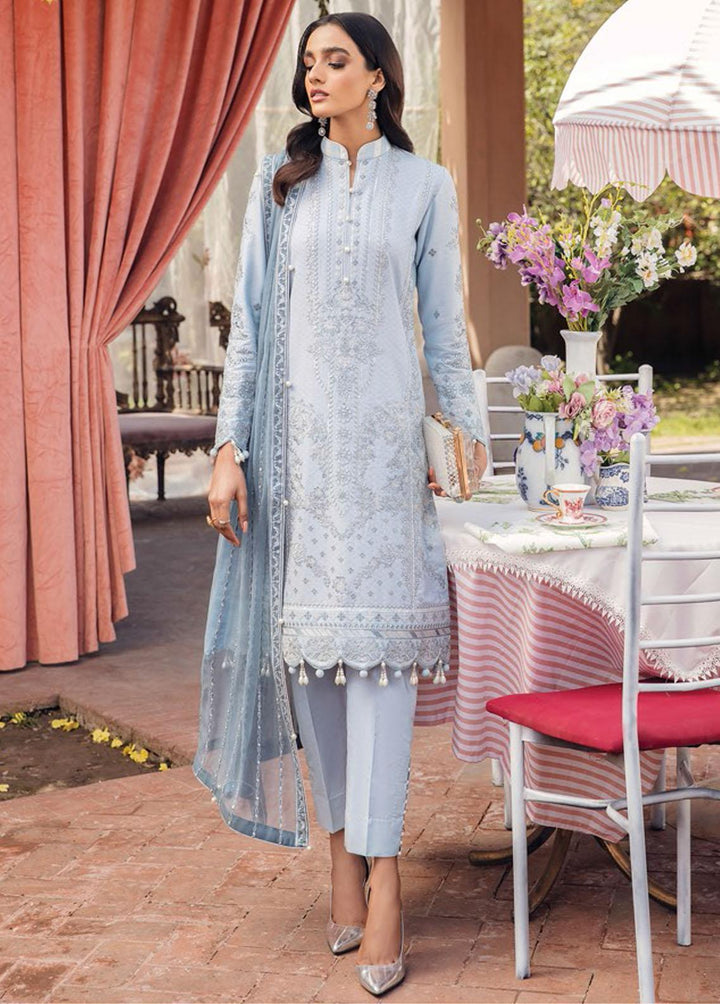 Gulaal Embroidered Lawn Suits Unstitched 3 Piece GL22LL 08 Azalee - Luxury Collection