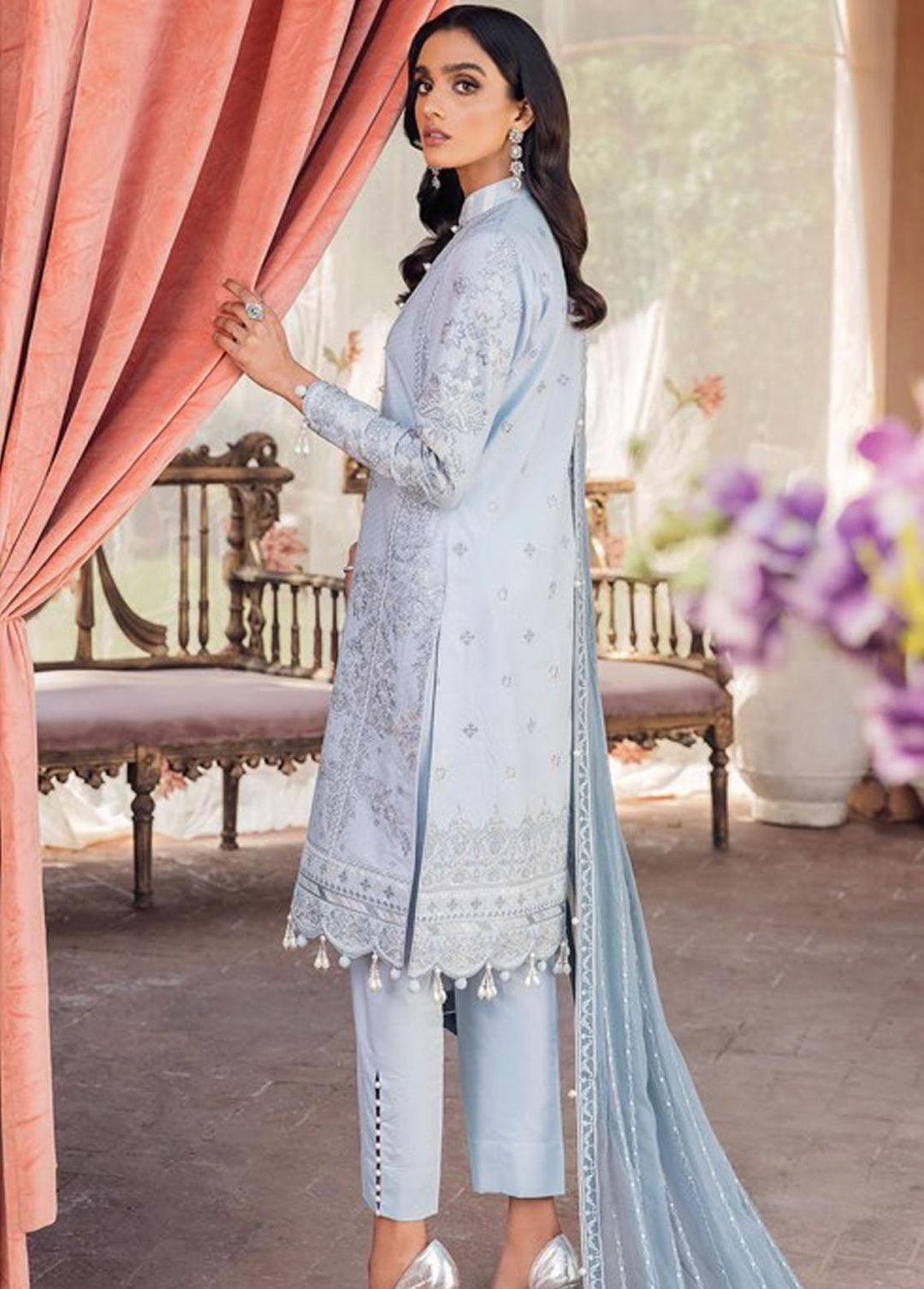 Gulaal Embroidered Lawn Suits Unstitched 3 Piece GL22LL 08 Azalee - Luxury Collection
