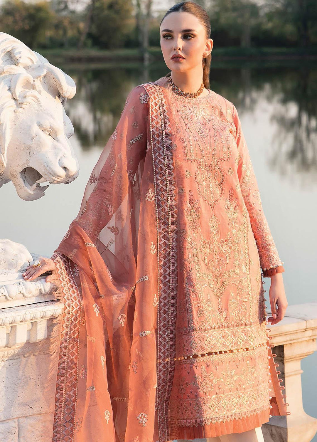 Gulaal Embroidered Lawn Suits Unstitched 3 Piece GL23LL 07 Rameen - Luxury Collection