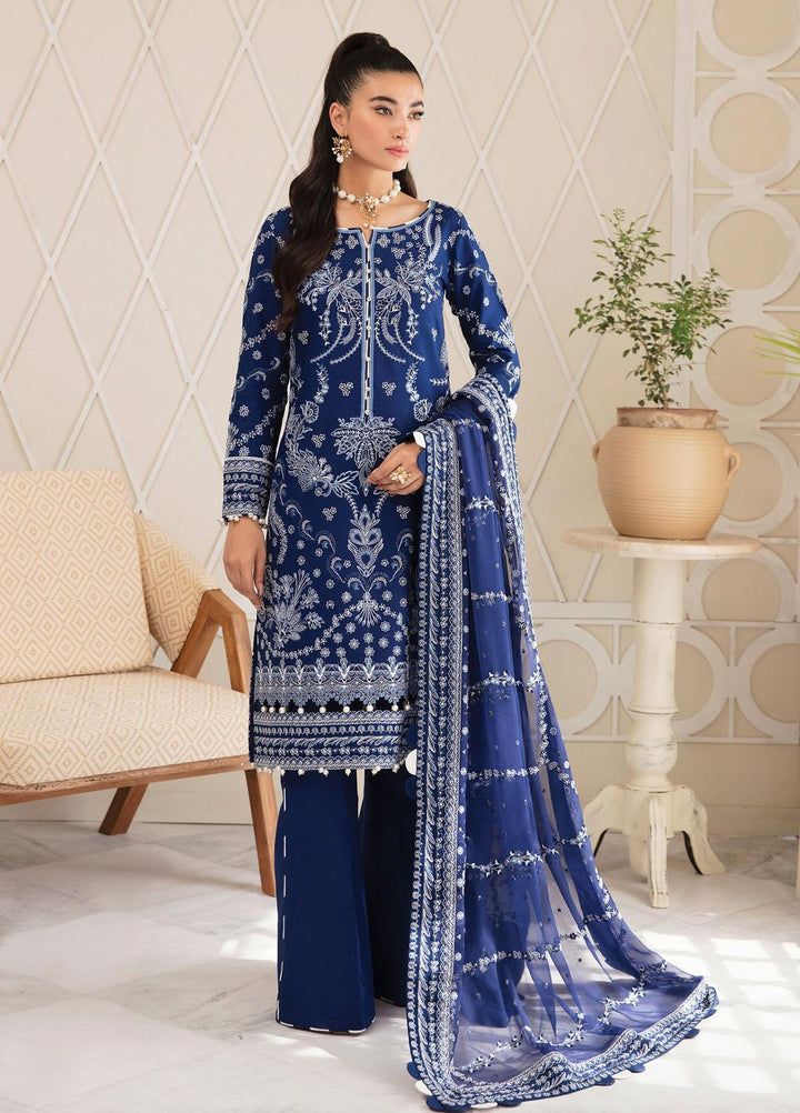 Gulaal Embroidered Lawn Suits Unstitched 3 Piece GL23LL-V2 D-01 Zamayal - Luxury Collection