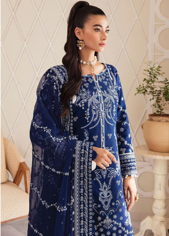 Gulaal Embroidered Lawn Suits Unstitched 3 Piece GL23LL-V2 D-01 Zamayal - Luxury Collection