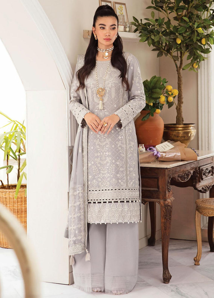 Gulaal Embroidered Lawn Suits Unstitched 3 Piece GL23LL-V2 D-02 Neeshay - Luxury Collection
