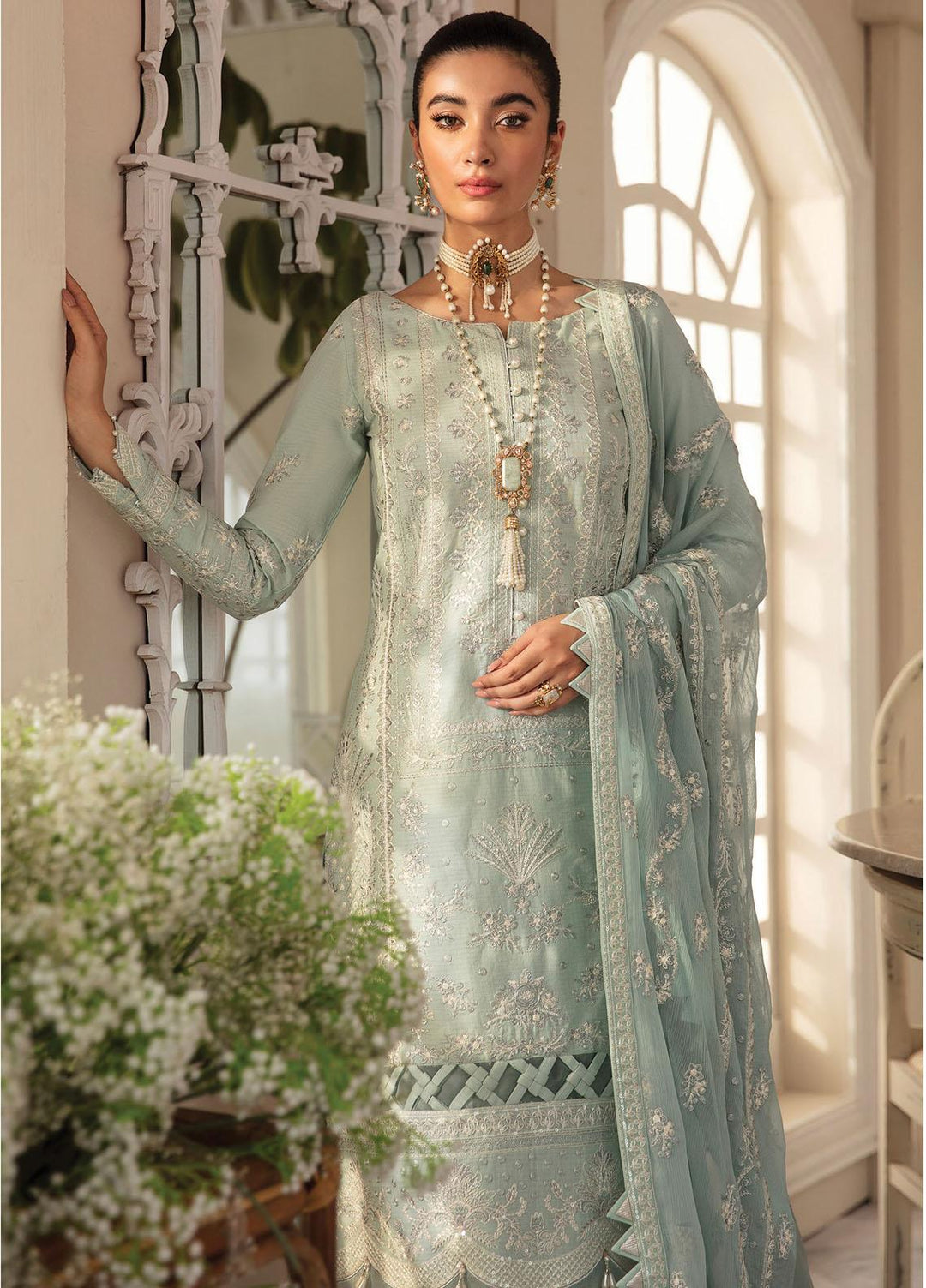 Gulaal Embroidered Lawn Suits Unstitched 3 Piece GL23LL-V2 D-04 Ivaana - Luxury Collection