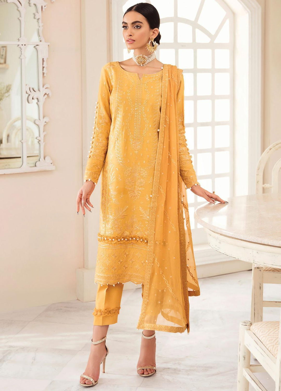 Gulaal Embroidered Lawn Suits Unstitched 3 Piece GL23LL-V2 D-05 Aleeya - Luxury Collection