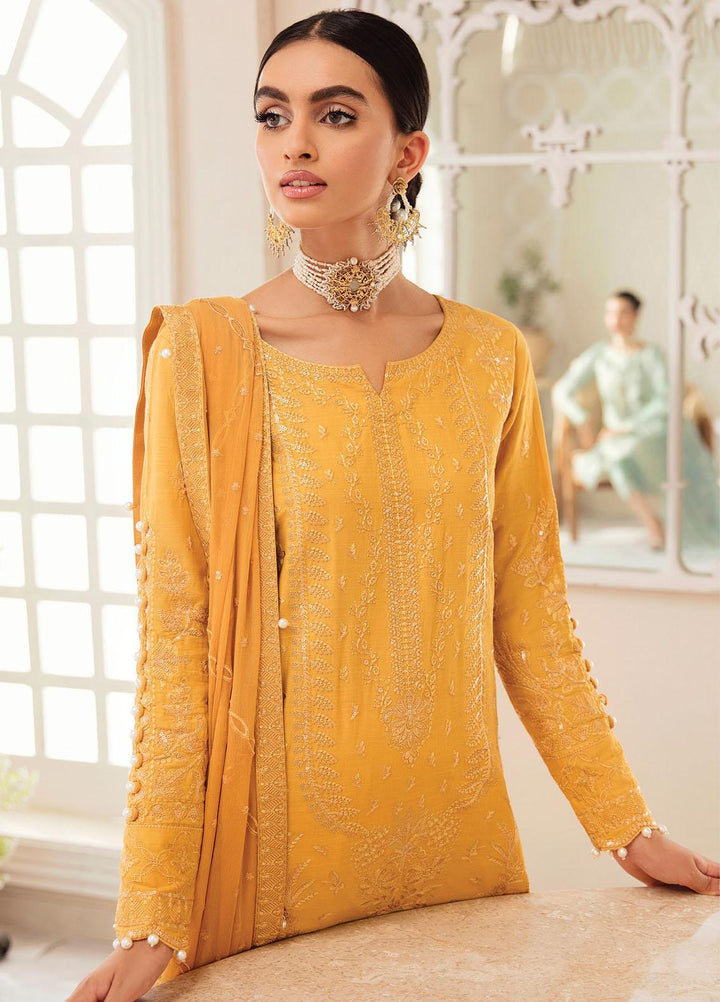 Gulaal Embroidered Lawn Suits Unstitched 3 Piece GL23LL-V2 D-05 Aleeya - Luxury Collection