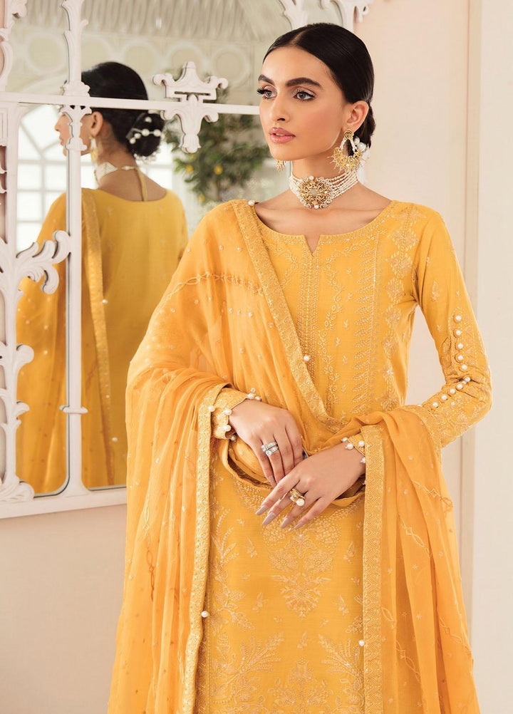 Gulaal Embroidered Lawn Suits Unstitched 3 Piece GL23LL-V2 D-05 Aleeya - Luxury Collection