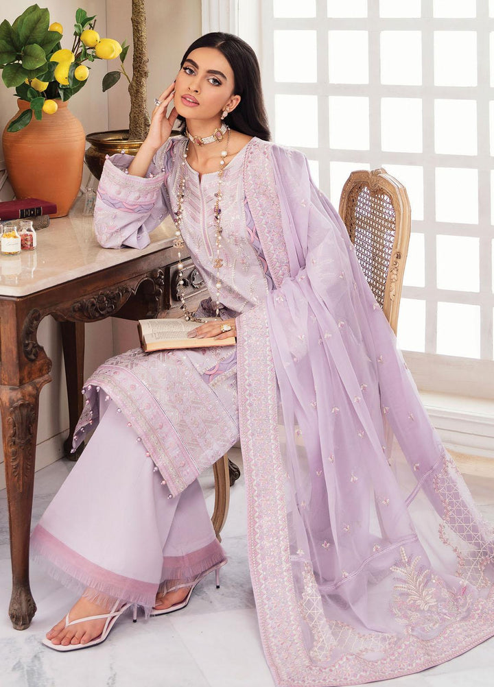 Gulaal Embroidered Lawn Suits Unstitched 3 Piece GL23LL-V2 D-06 Waniah - Luxury Collection