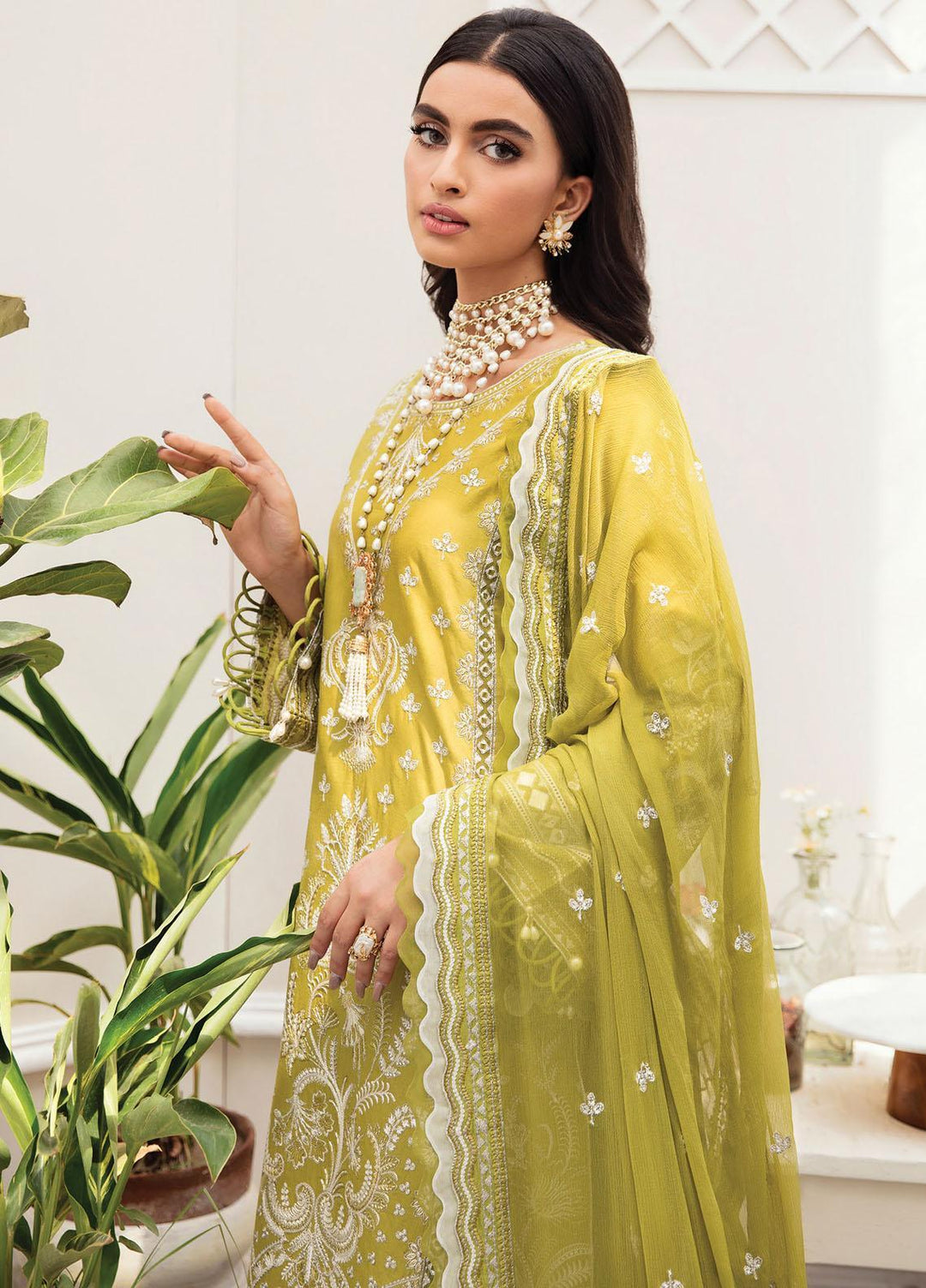 Gulaal Embroidered Lawn Suits Unstitched 3 Piece GL23LL-V2 D-08 Aafaq - Luxury Collection