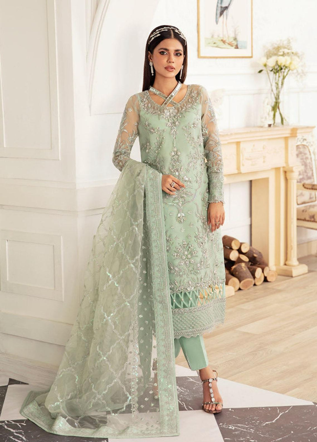 Gulaal Pret Luxury Organza 4 Piece Suit GL-LP-V2-09 Juliette