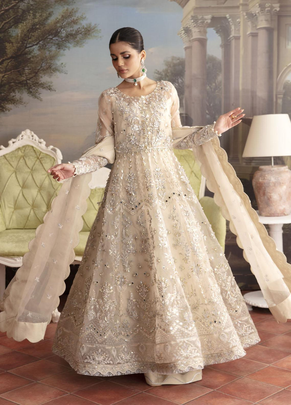 Gulaal Embroidered Organza Suits Unstitched 4 Piece GL23UL-V2 GL-LP-V2-12 Ariana - Luxury Collection