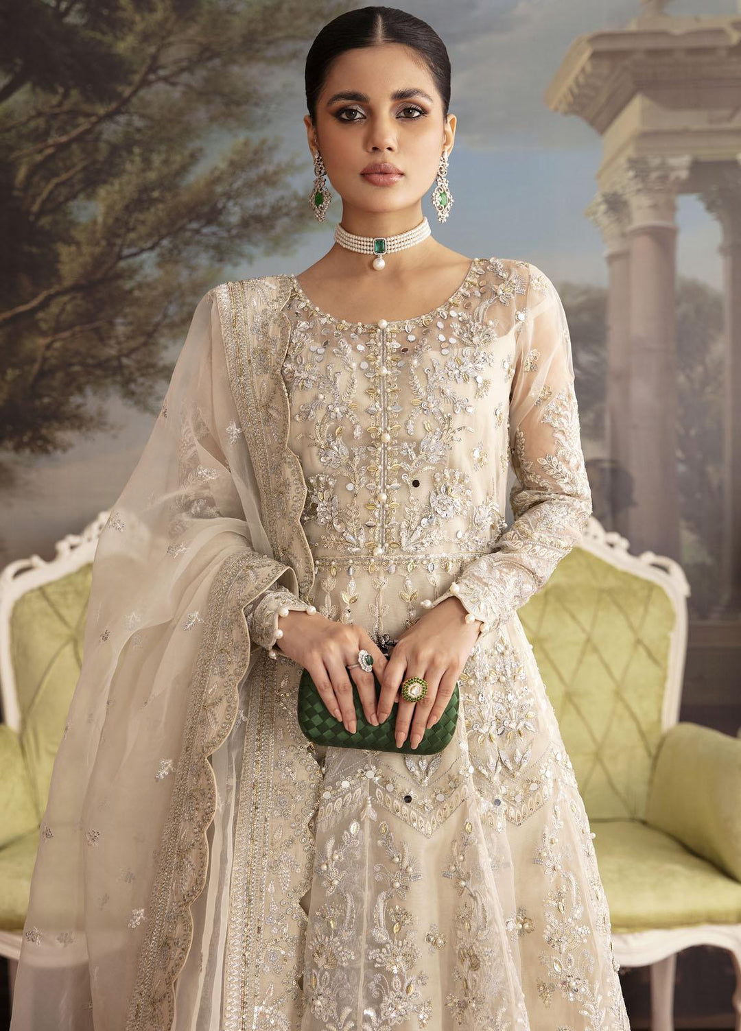 Gulaal Embroidered Organza Suits Unstitched 4 Piece GL23UL-V2 GL-LP-V2-12 Ariana - Luxury Collection