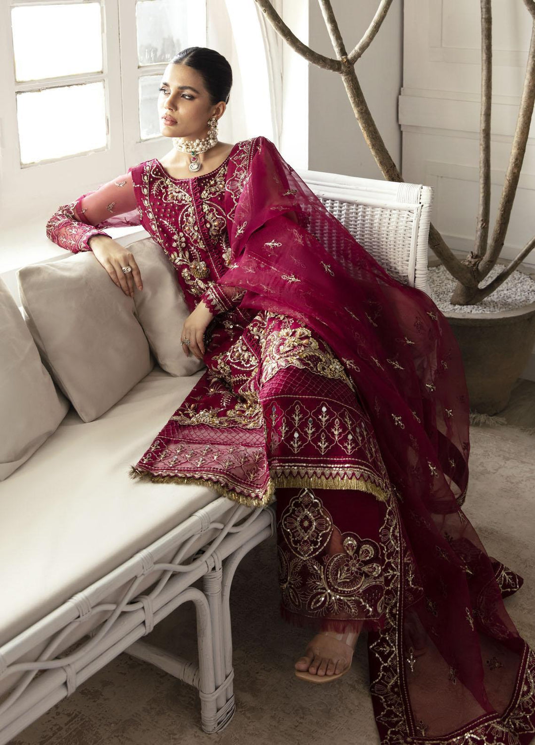 Gulaal Embroidered Organza Suits Unstitched 4 Piece GL23UL-V2 GL-LP-V2-16 Samara - Luxury Collection