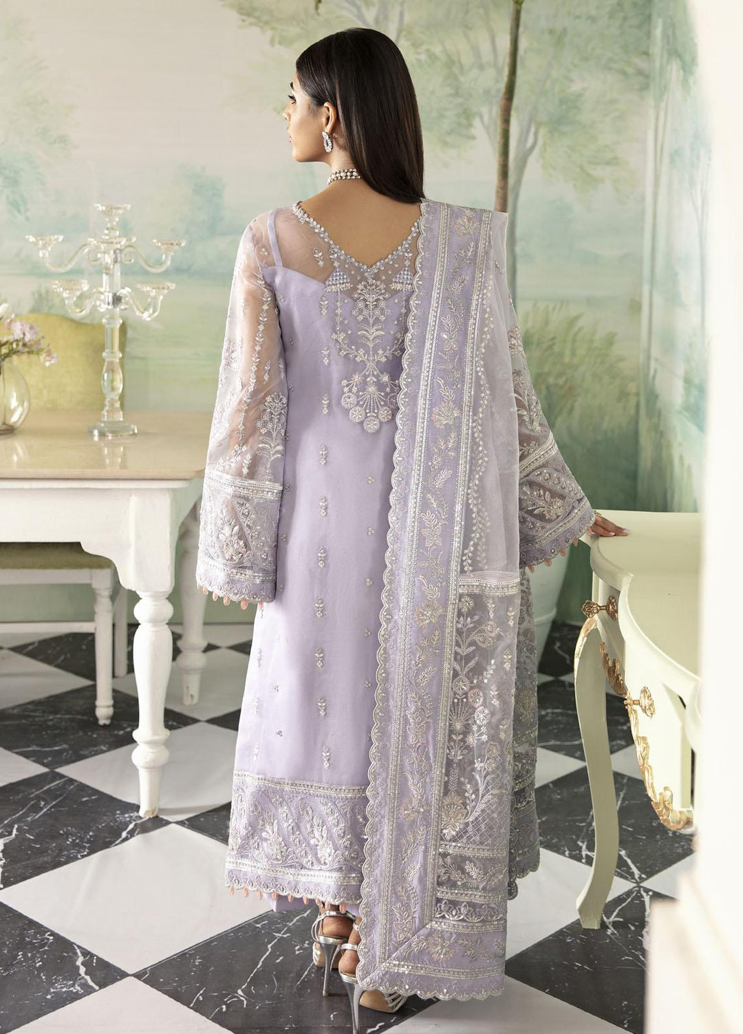Gulaal Embroidered Organza Suits Unstitched 4 Piece GL23UL-V2 GL-LP-V2-17 Liana - Luxury Collection