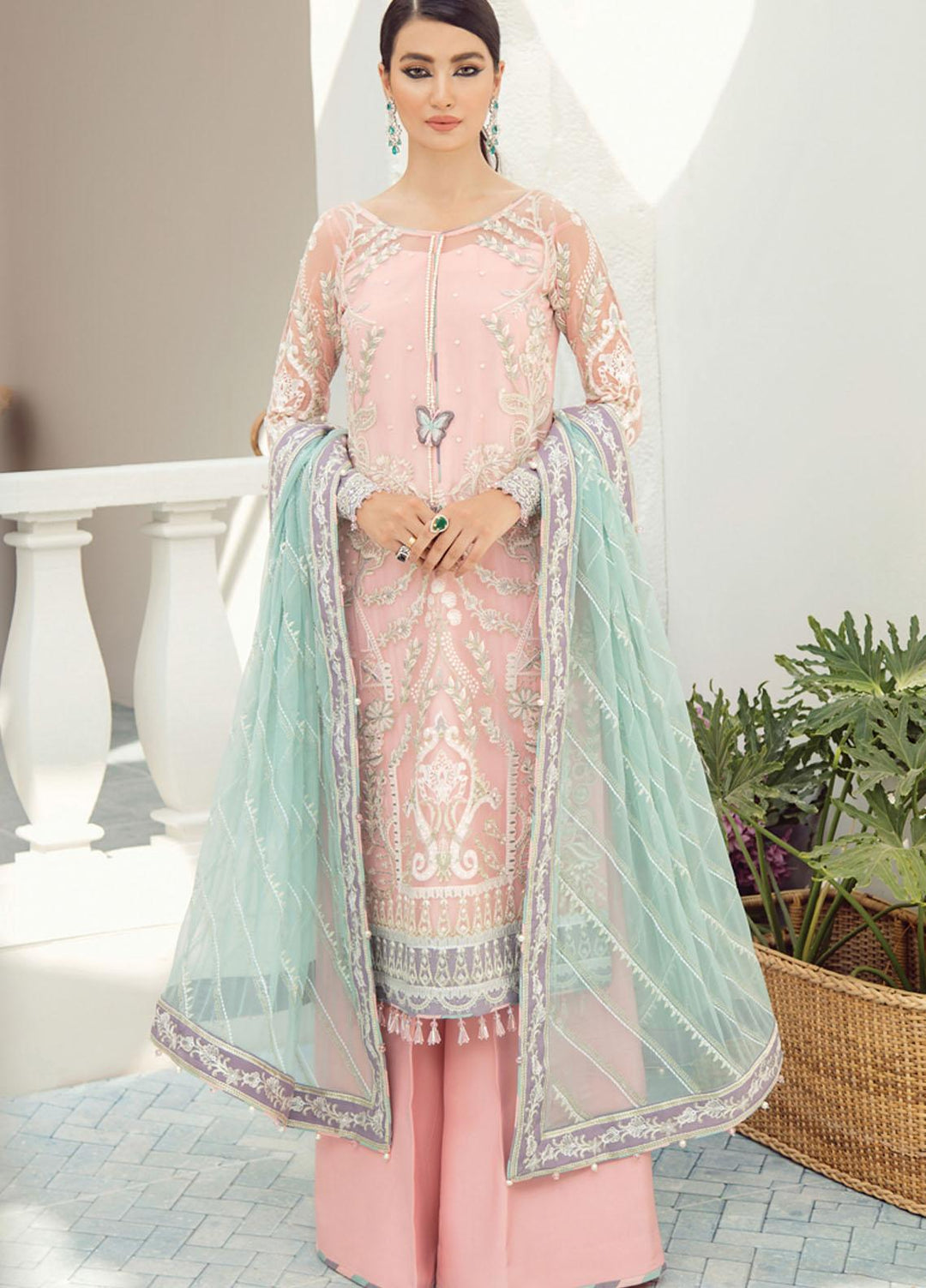 Gulaal Embroidered Chiffon Suits Unstitched 3 Piece GL21C 04 Nargis - Premium Collection