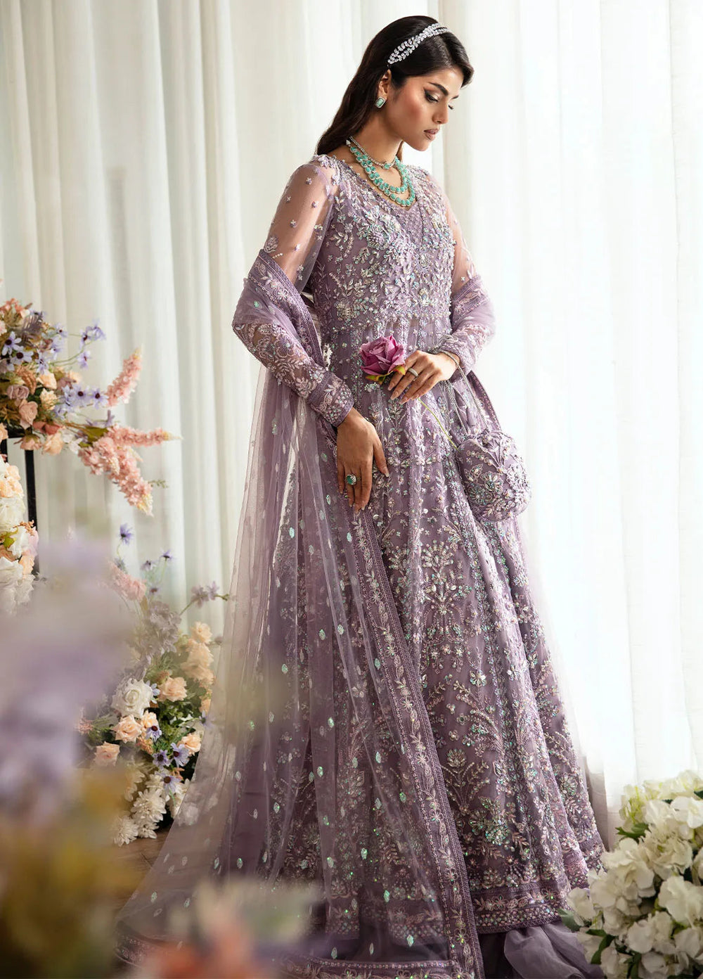 Gulaal Unstitched Embroidered Net 3 Piece Suit LP-34 Zeva