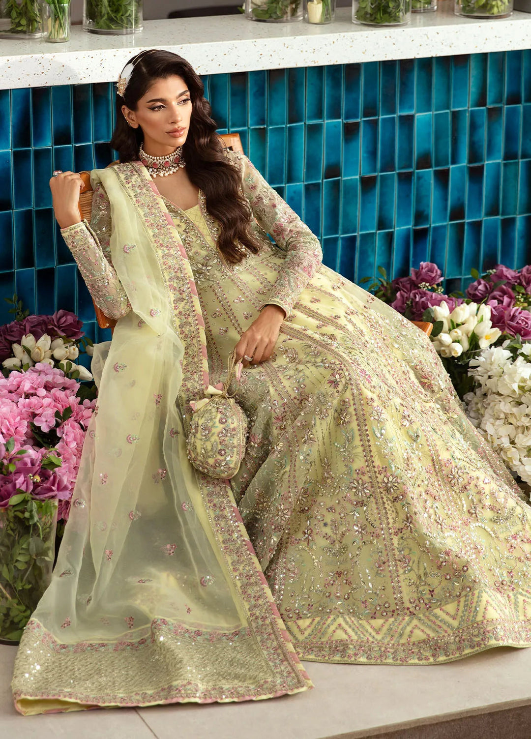 Gulaal Pret Embroidered Organza 3 Piece Suit LP-35 Noura