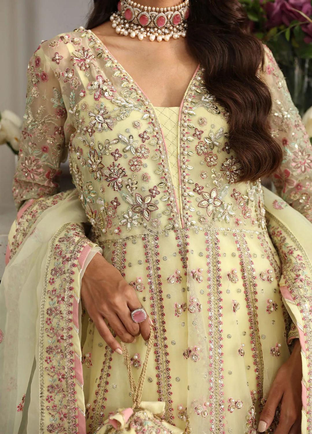 Gulaal Pret Embroidered Organza 3 Piece Suit LP-35 Noura