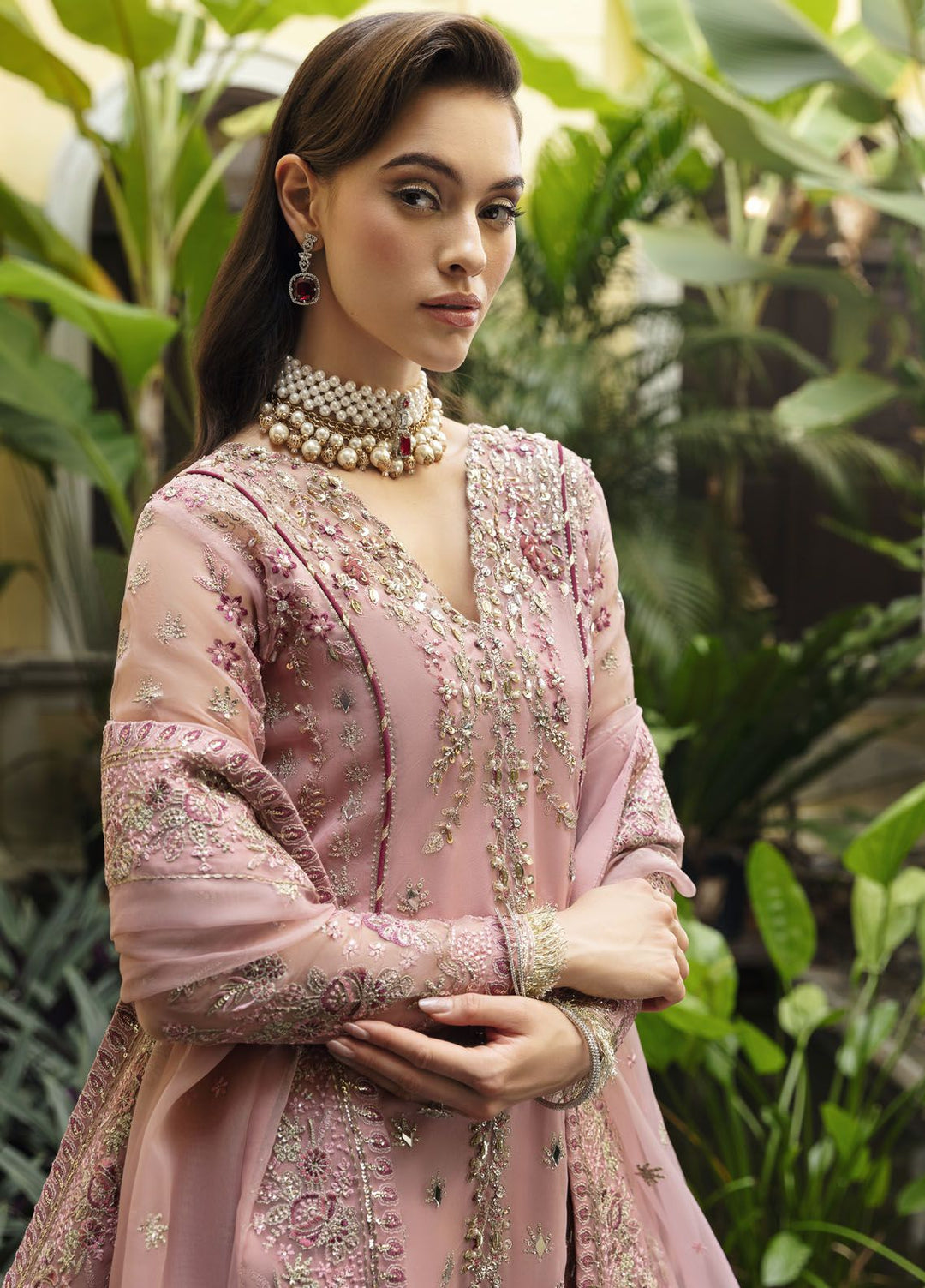 Gulaal Pret Embroidered Organza 4 Piece Suit GL-LP-24V1-26 Evolette