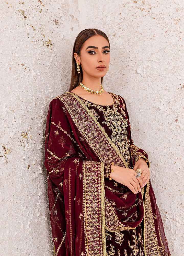 Gulaal Embroidered Velvet Suits Unstitched 3 Piece GL22V 02 ALIYA - Luxury Collection
