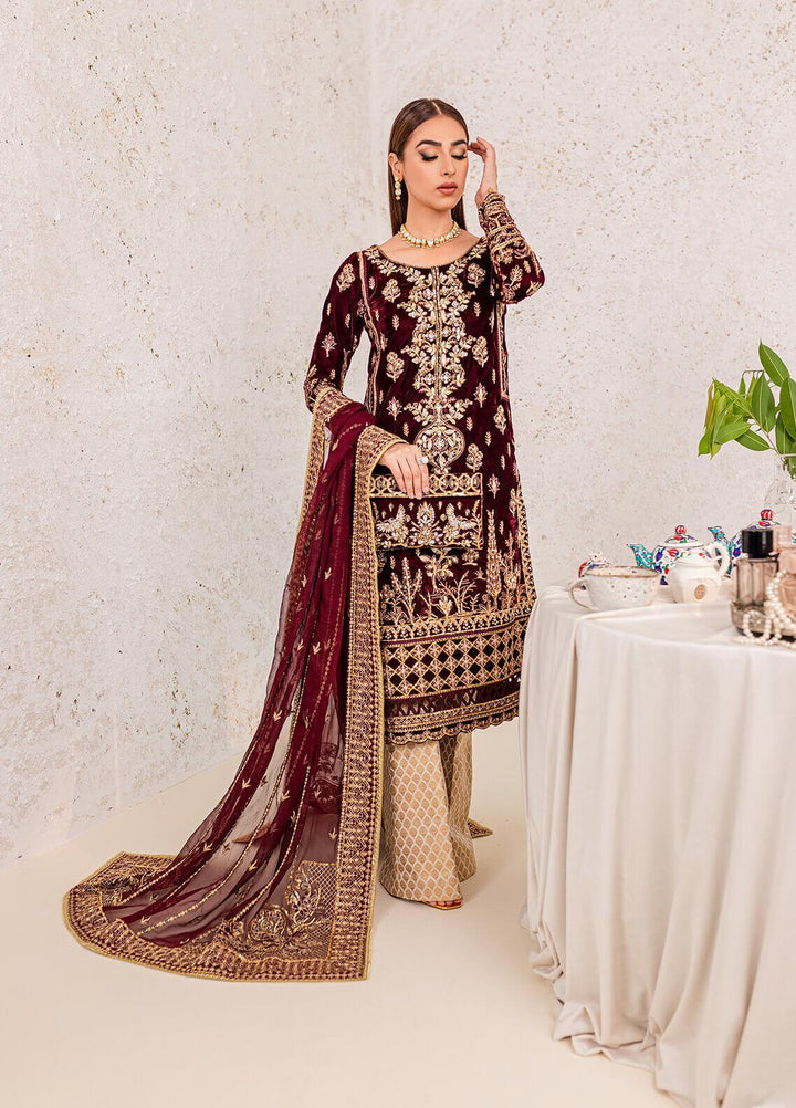 Gulaal Embroidered Velvet Suits Unstitched 3 Piece GL22V 02 ALIYA - Luxury Collection