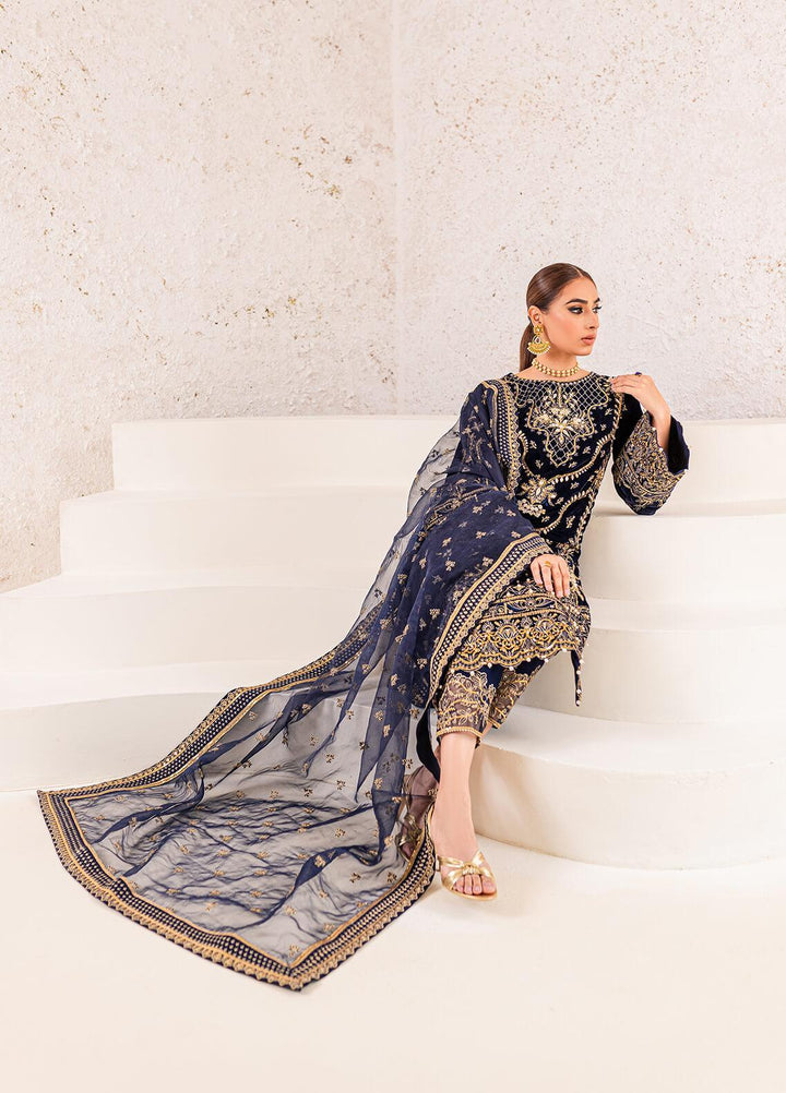 Gulaal Embroidered Velvet Suits Unstitched 3 Piece GL22V 03 INSIYAH - Luxury Collection