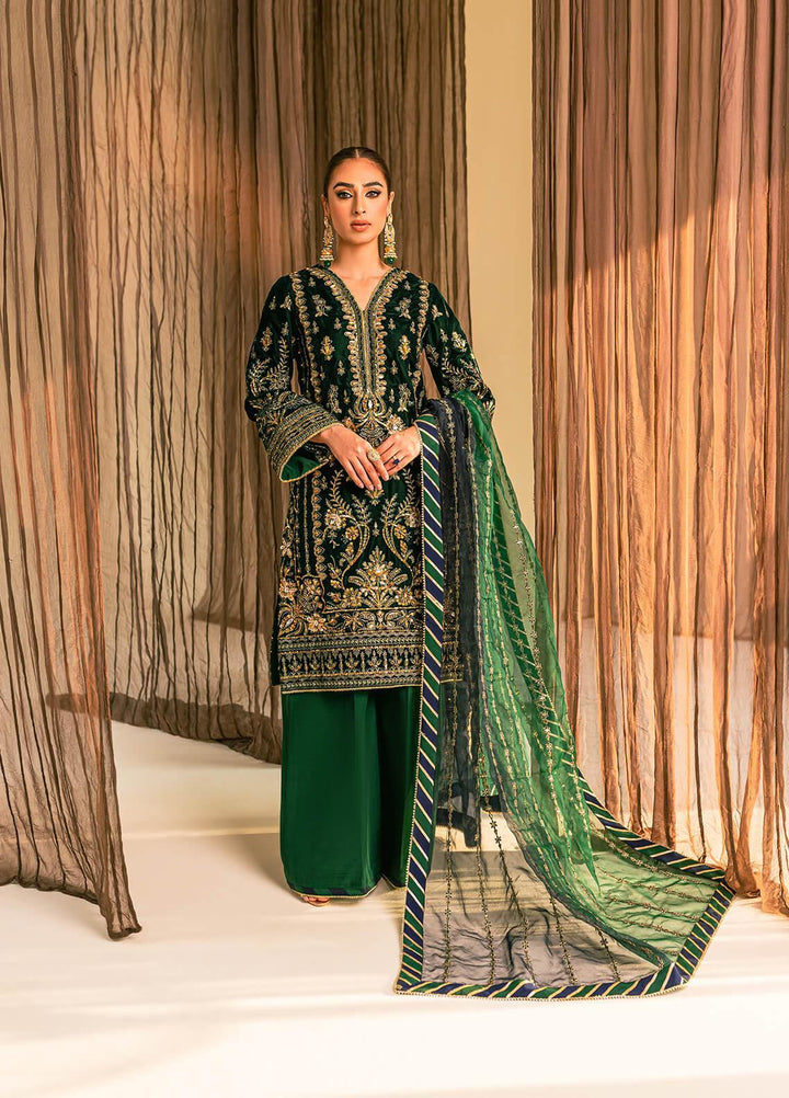 Gulaal Embroidered Velvet Suits Unstitched 3 Piece GL22V 04 ISMAH - Luxury Collection