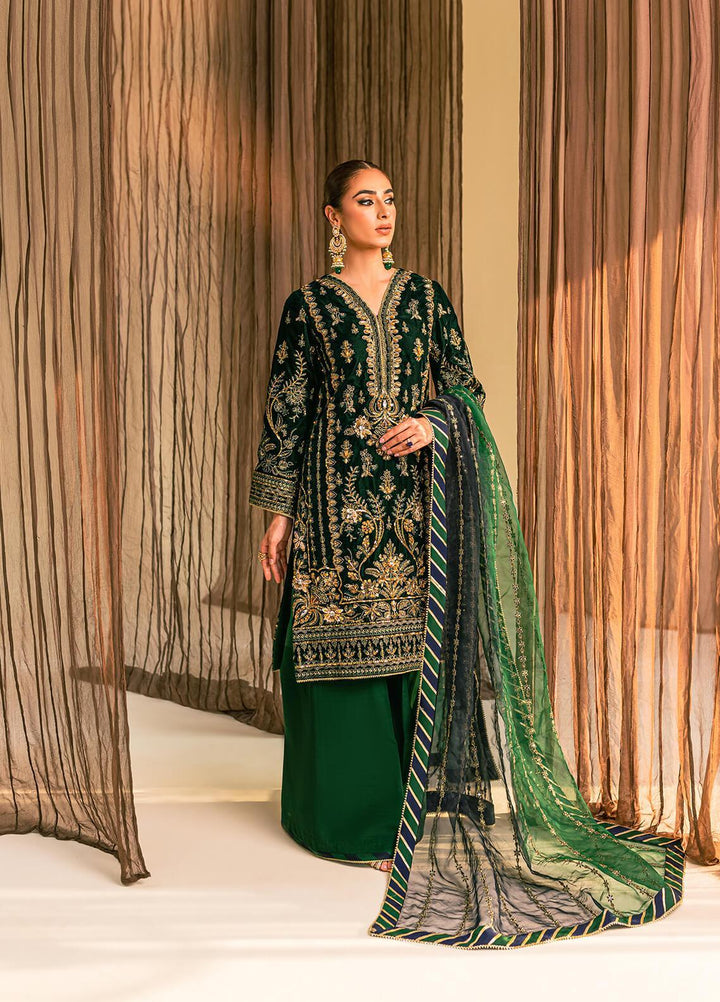 Gulaal Embroidered Velvet Suits Unstitched 3 Piece GL22V 04 ISMAH - Luxury Collection