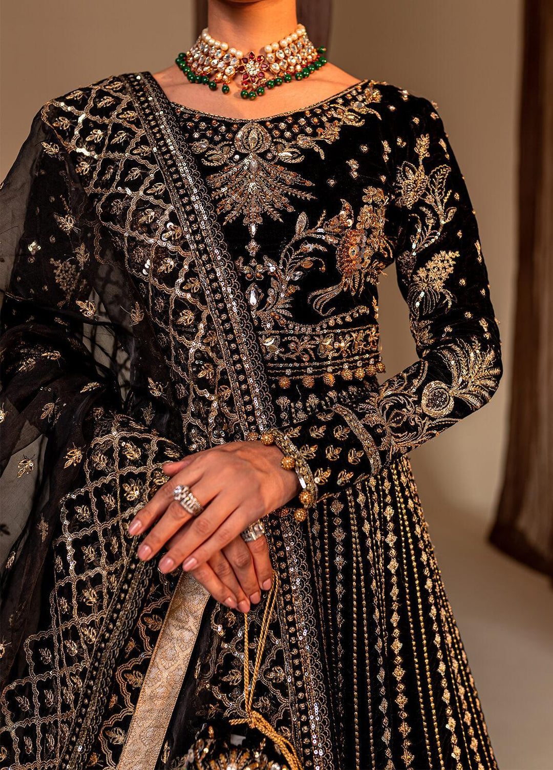 Gulaal Embroidered Velvet Suits Unstitched 3 Piece GL22V 05 NAMAR - Luxury Collection