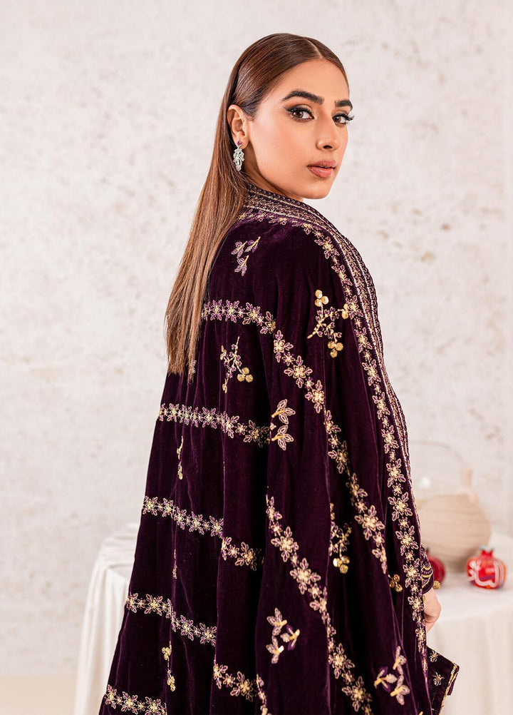 Gulaal Embroidered Velvet Suits Unstitched 3 Piece GL22V 06 VEENA - Luxury Collection