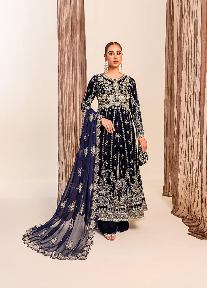 Gulaal Embroidered Velvet Suits Unstitched 3 Piece GL22V 08 AYLIN - Luxury Collection