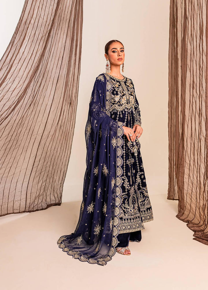 Gulaal Embroidered Velvet Suits Unstitched 3 Piece GL22V 08 AYLIN - Luxury Collection