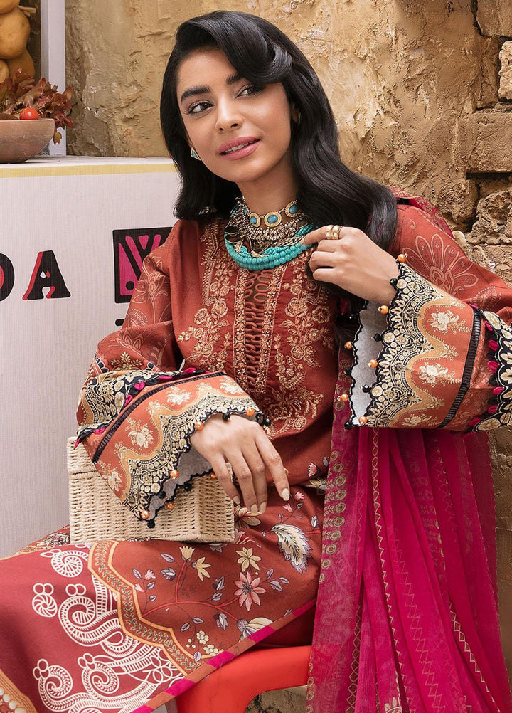 Gulaal Embroidered Lawn Suits Unstitched 3 Piece GL23UL D-03 Valeria - Summer Collection