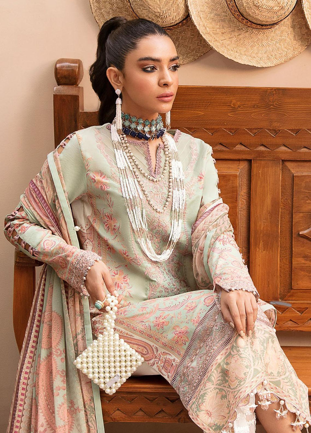 Gulaal Embroidered Lawn Suits Unstitched 3 Piece GL23UL D-05 Amalia - Summer Collection