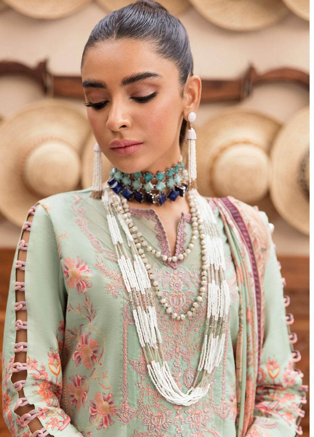 Gulaal Embroidered Lawn Suits Unstitched 3 Piece GL23UL D-05 Amalia - Summer Collection