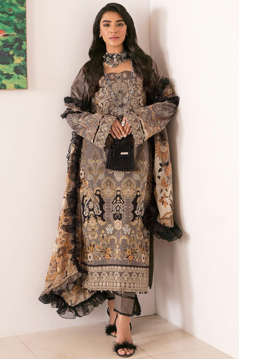 Gulaal Embroidered Lawn Suits Unstitched 3 Piece GL23UL D-07 Adela - Summer Collection