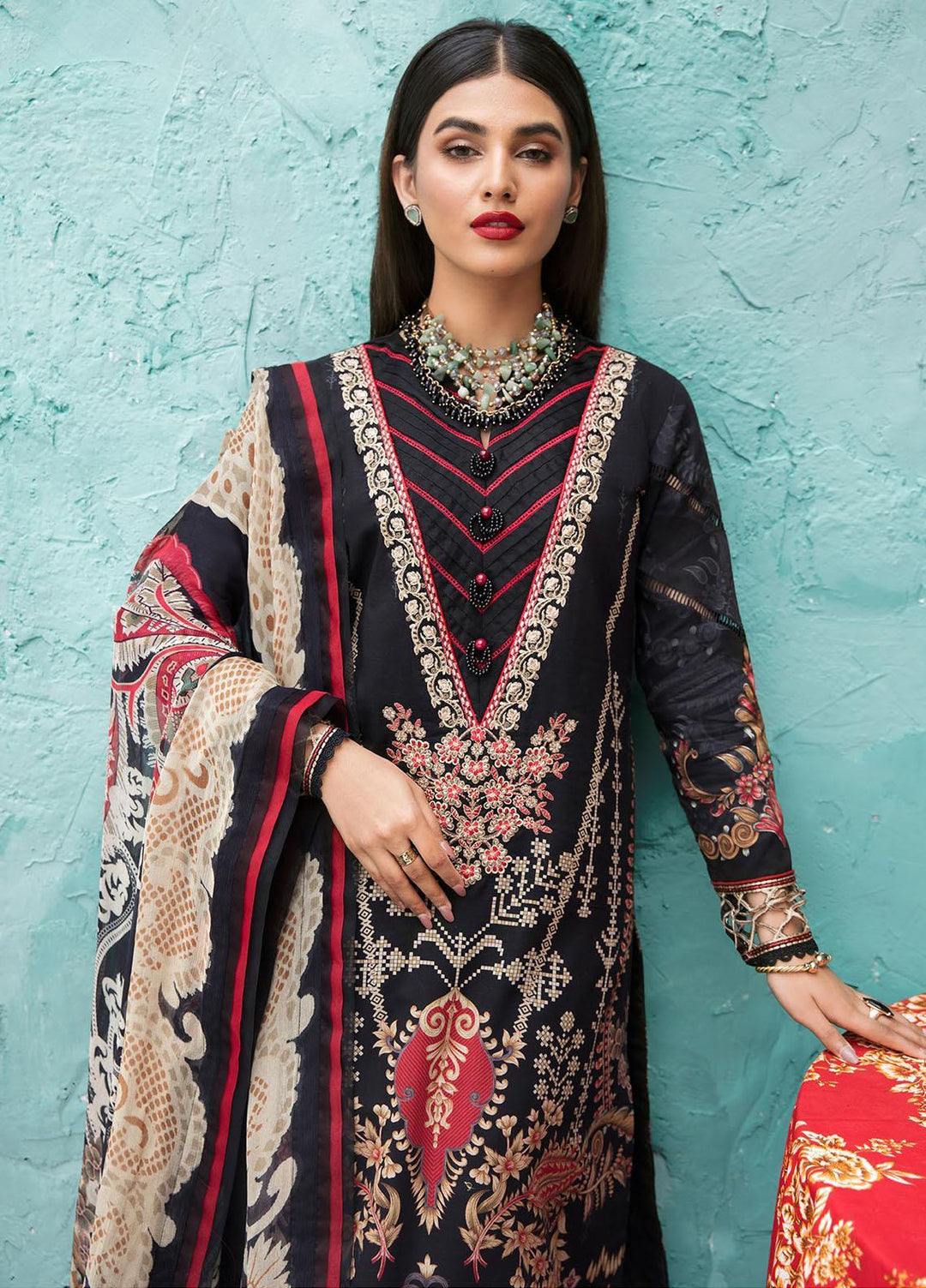 Gulaal Embroidered Lawn Suits Unstitched 3 Piece GL23UL D-08 Evita - Summer Collection