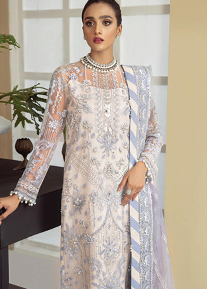 Gulaal Embroidered Net Suits Unstitched 3 Piece GL21LF D-02 FARIHA - Luxury Formals Collection
