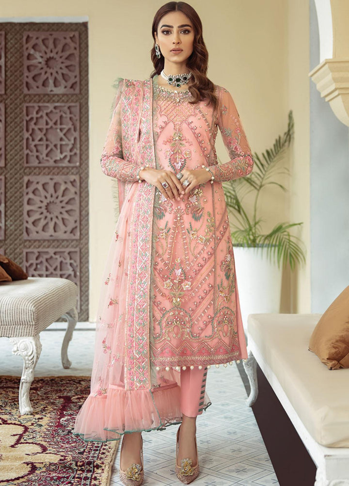 Gulaal Embroidered Net Suits Unstitched 3 Piece GL21LF D-07 KANWAL - Luxury Formals Collection