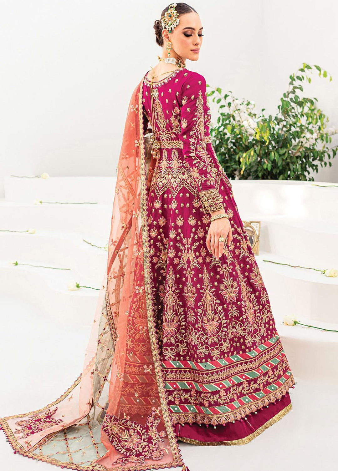 Gulaal Embroidered Raw Silk Suits Unstitched 3 Piece GL22WD 01 Satrangi - Wedding Collection
