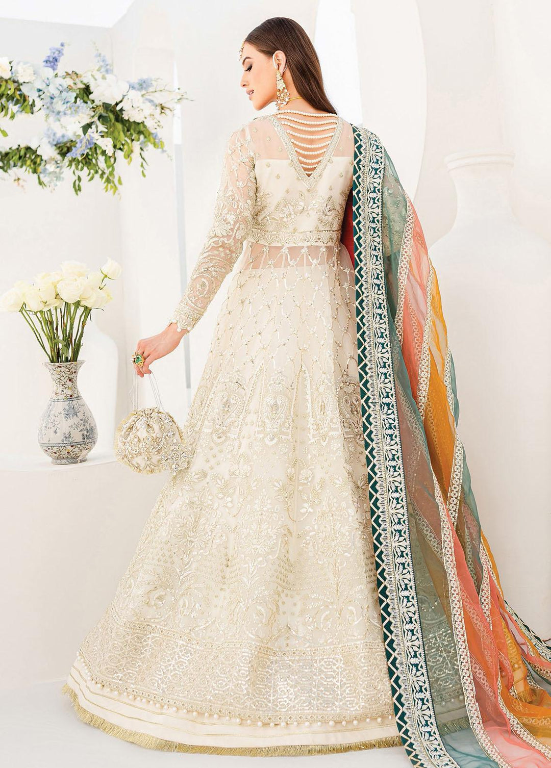 Gulaal Embroidered Organza Suits Unstitched 3 Piece GL22WD 02 Kiyarah - Wedding Collection