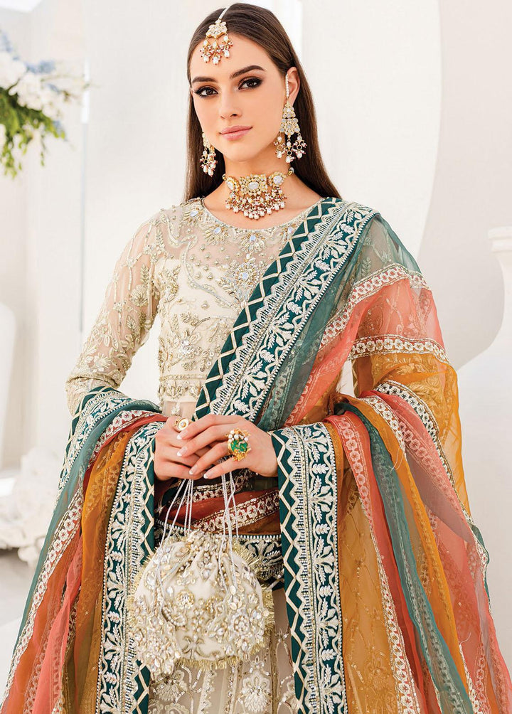 Gulaal Embroidered Organza Suits Unstitched 3 Piece GL22WD 02 Kiyarah - Wedding Collection