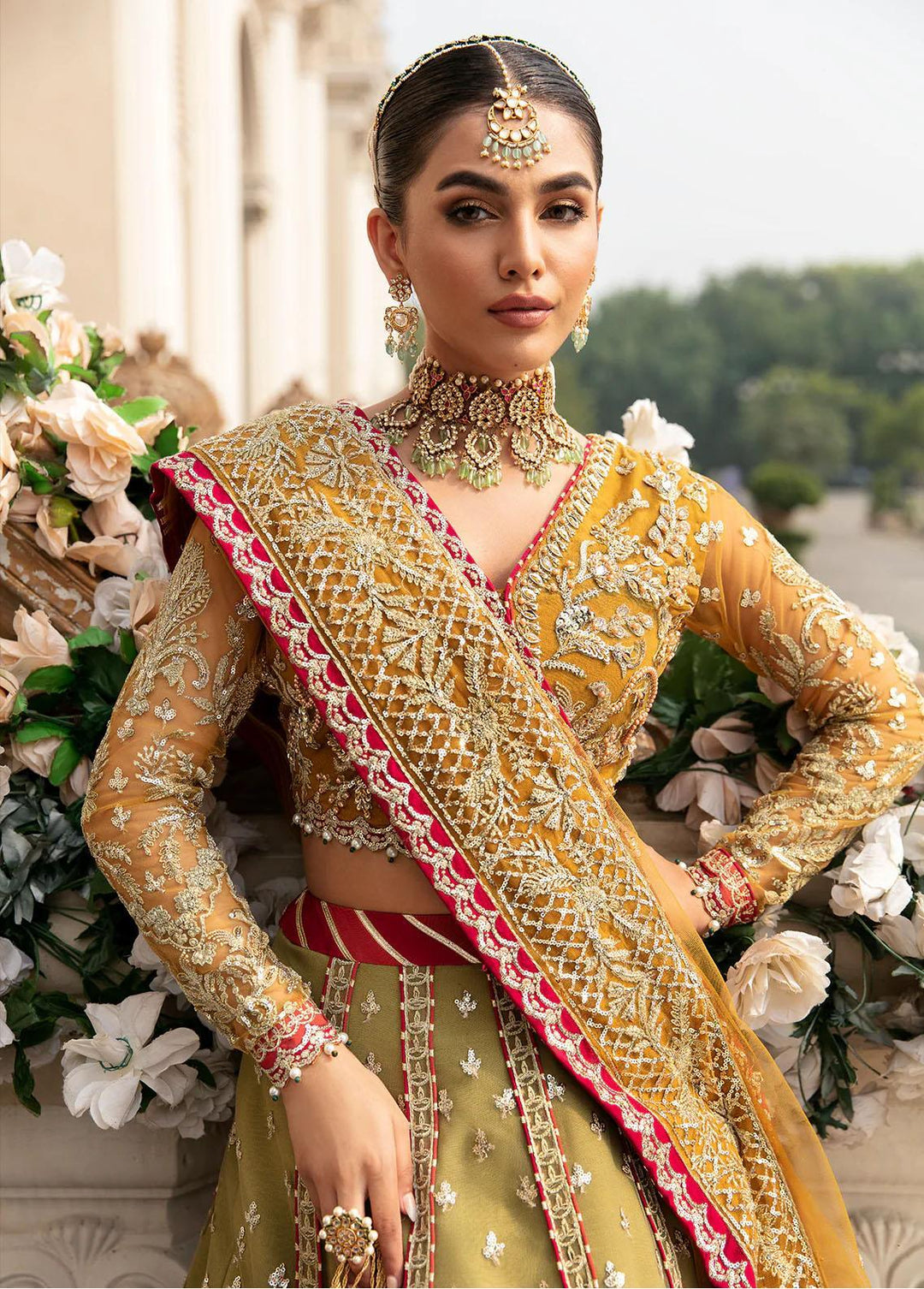 Gulaal Embroidered Net Suits Unstitched 4 Piece GL23WD GL-WU-23V1-01 DIYA - Wedding Collection