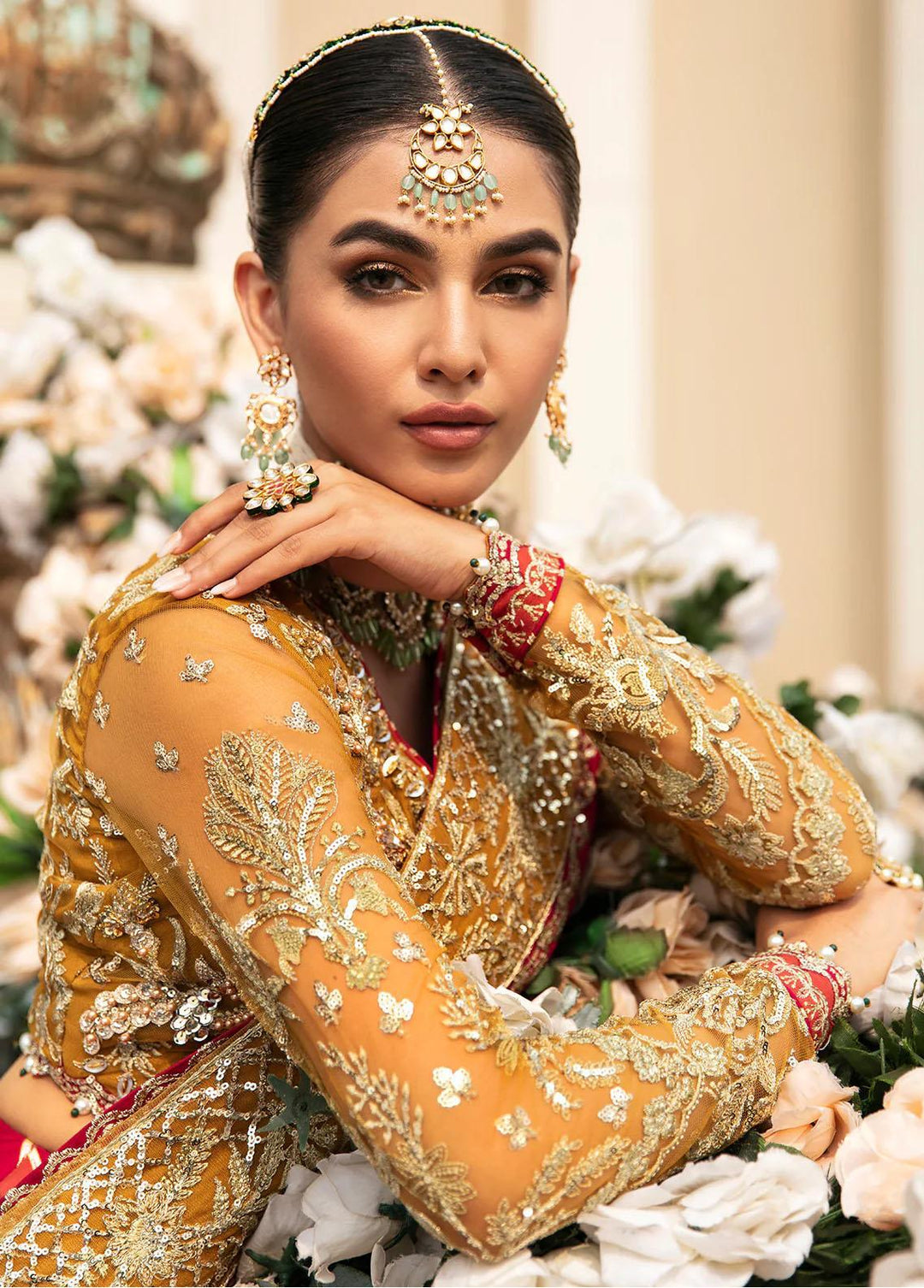 Gulaal Embroidered Net Suits Unstitched 4 Piece GL23WD GL-WU-23V1-01 DIYA - Wedding Collection