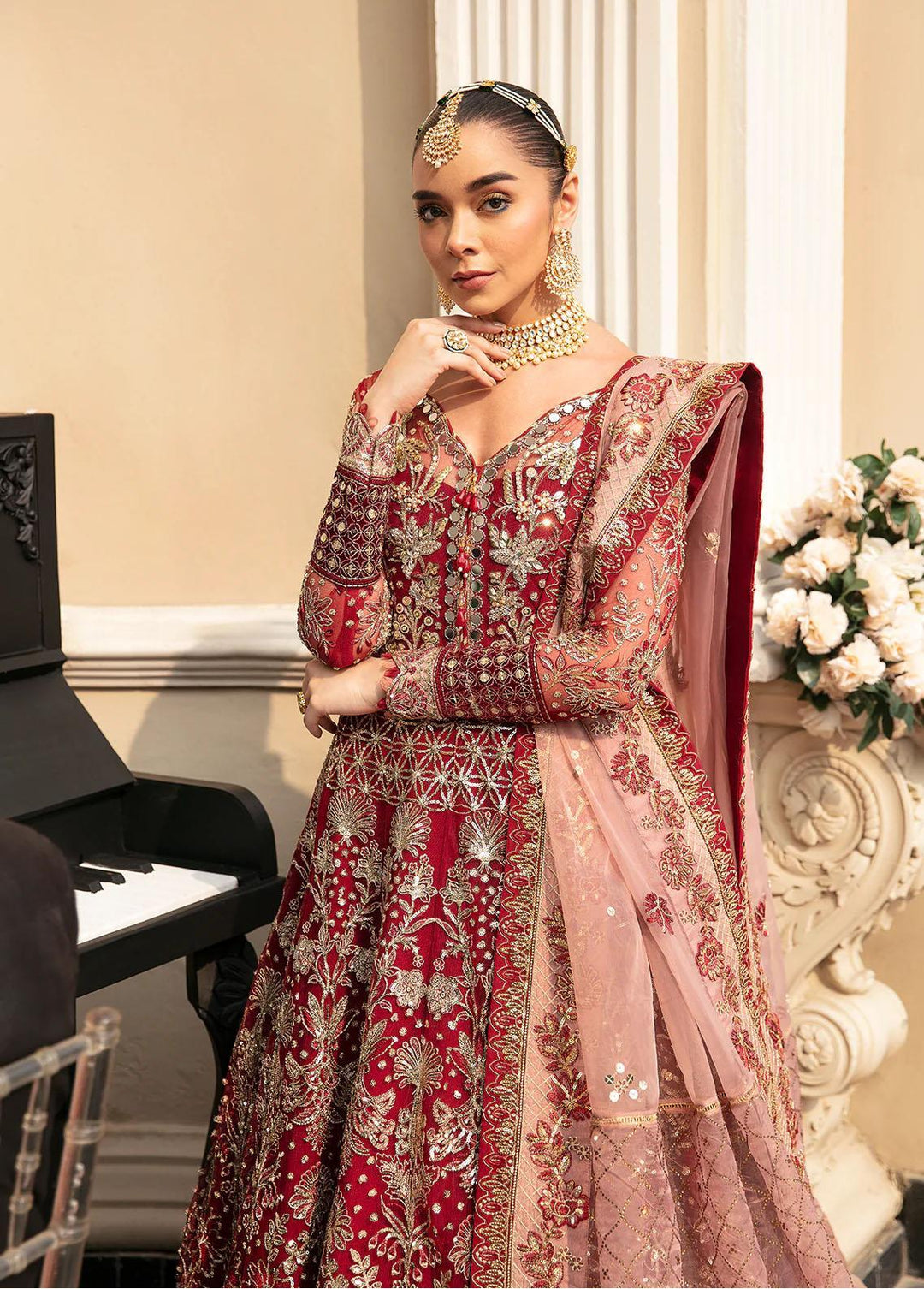 Gulaal Embroidered Net Suits Unstitched 4 Piece GL23WD GL-WU-23V1-02 ZIVA - Wedding Collection