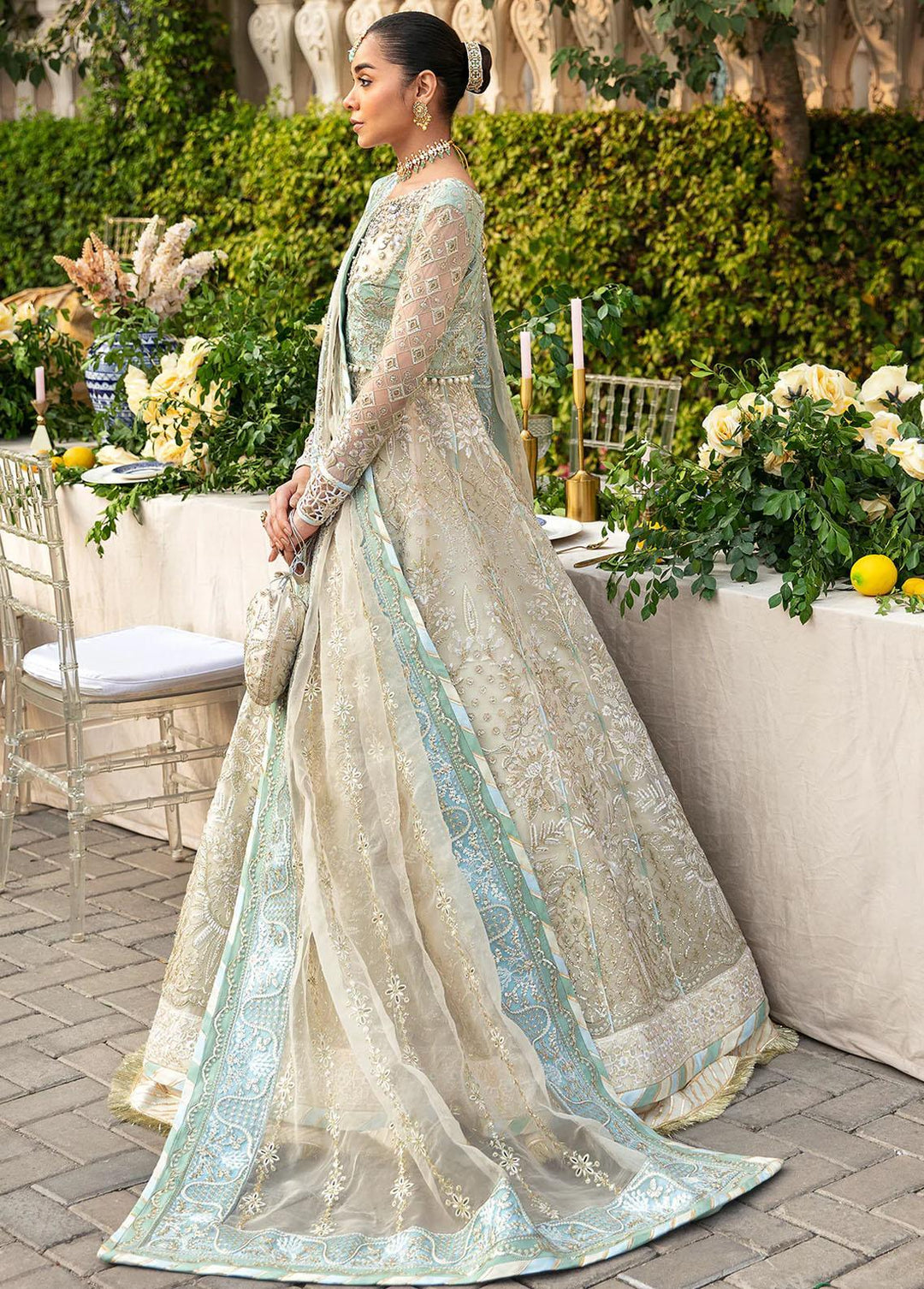 Gulaal Embroidered Organza Suits Unstitched 4 Piece GL23WD GL-WU-23V1-06 NAREENA - Wedding Collection