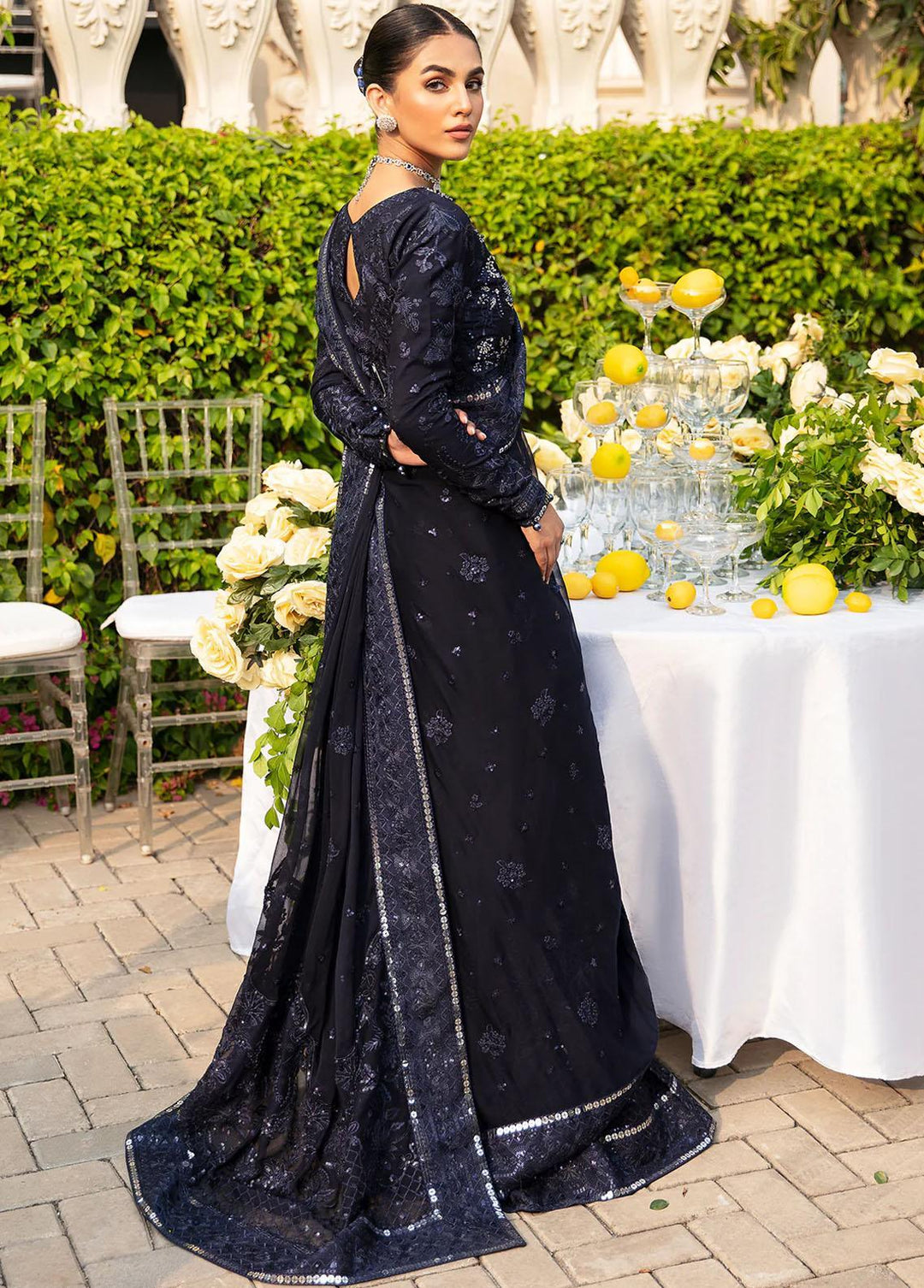 Gulaal Embroidered Viscose  Unstitched Saree GL23WD GL-WU-23V1-07 LEENA - Wedding Collection