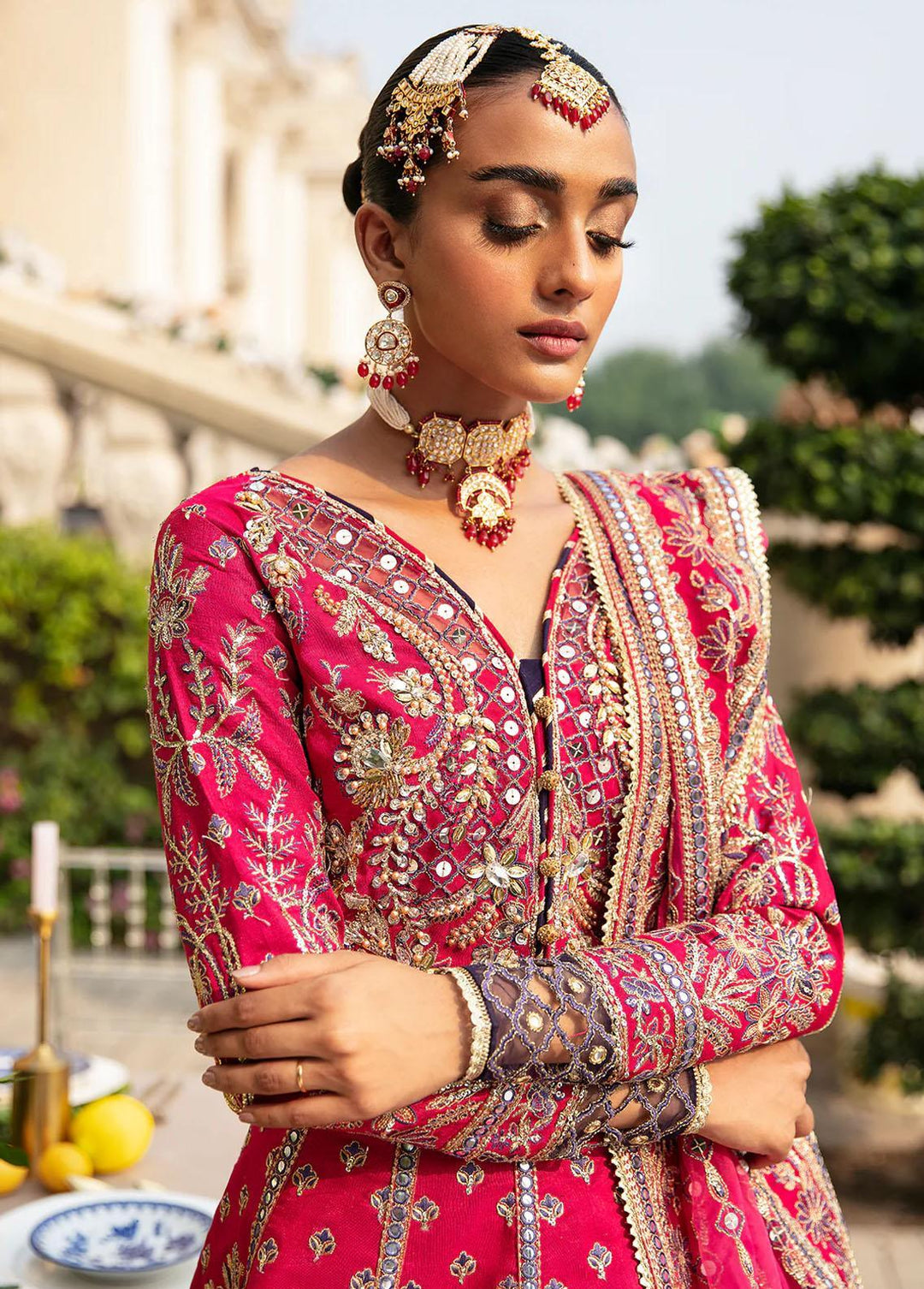 Gulaal Embroidered Katan Suits Unstitched 3 Piece GL23WD GL-WU-23V1-08 NUHA - Wedding Collection