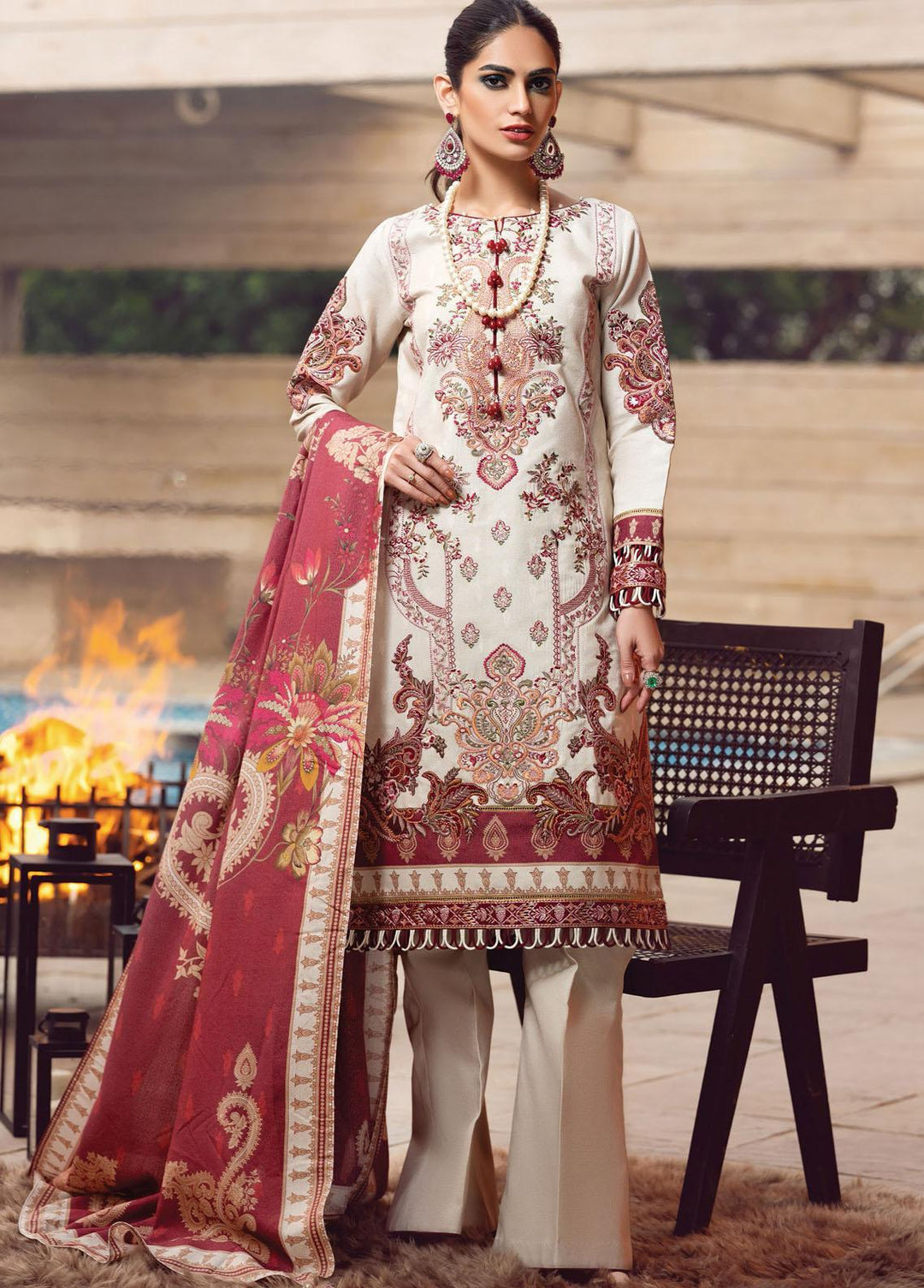 Gulaal Embroidered Karandi Suits Unstitched 3 Piece GL21W GW-03 - Winter Collection